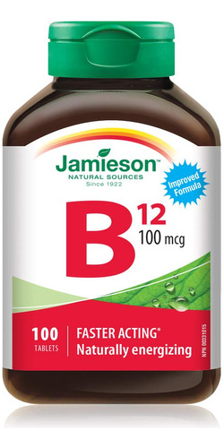 Jamieson B12100mcg (metilcobalamina), 100tabletas