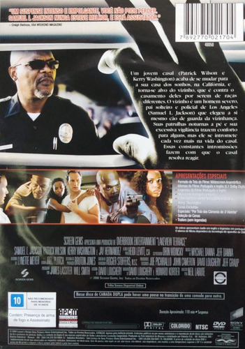 O Vizinho Dvd Samuel L. Jackson Patrick Wilson