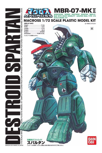 Robotech Destroid Spartan Mbr-07-mk  Li 1/72 Bandai Macross