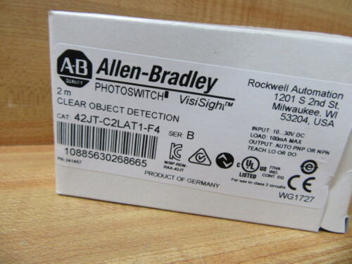 Allen Bradley 42jt-c2lat1-f4 Clear Object Detection 42jt Ccg