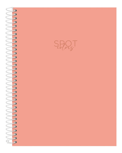 Caderno Feminino Universitário Spot Colors Pessêgo 240 Fls