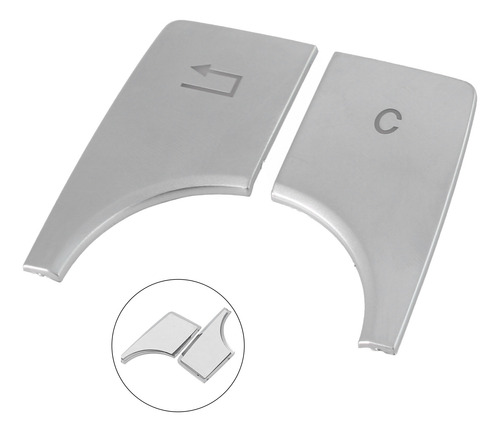 Funda Con Borde De Botón Multimedia, Cubierta Plateada Para