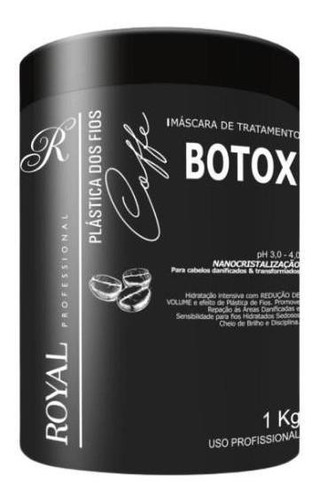 Mascara Capilar Botox Royal Plástica Dos Fios Café 1000g