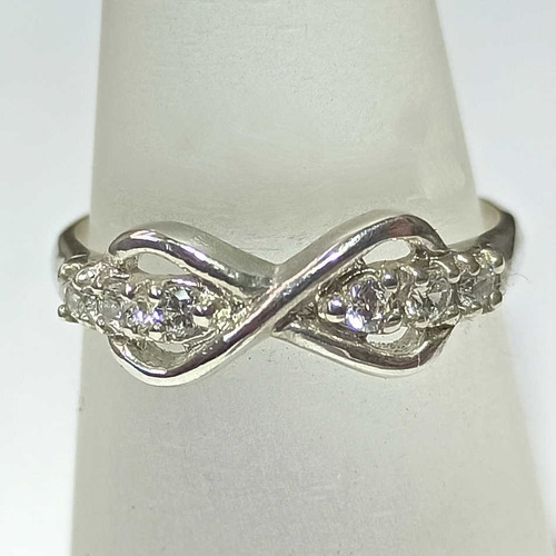 Imagen 4 de 10 de Anillo Plata 925 Multi Cubic Zircón Infinito Garantía