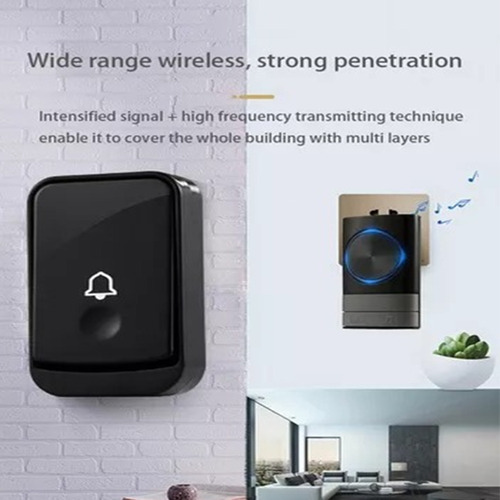 Timbre Inalámbrico Impermeable Con Luz 1botón Y 1receptores