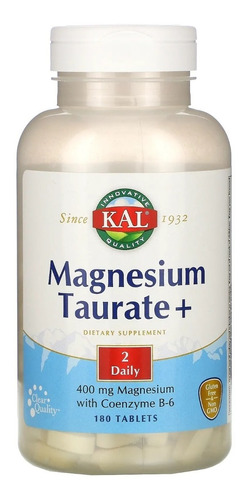 Kal | Taurato de Magnésio+ | 200 mg | 180 comprimidos que eu uso