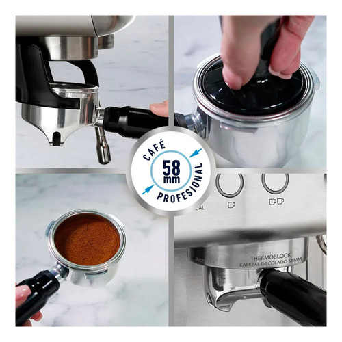 Cafetera Espresso Oster 7300 Con Molinillo Acero Inoxidable