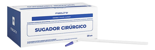 Sugador Cirúrgico Esterilizado Caixa Com 20 Un - Maquira
