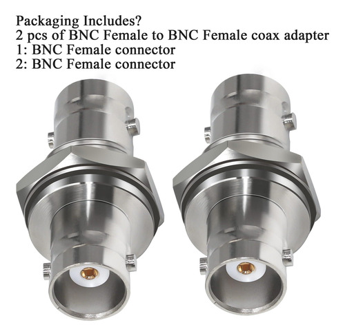 Conector Coaxial Hembra Bnc Femenino De Tuolink A Bnc, De
