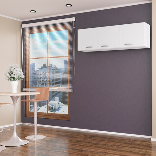 Imagen 3 de 3 de Mueble Superior De Cocina 3 Puertas Blanco 36 Cm * 120 Cm
