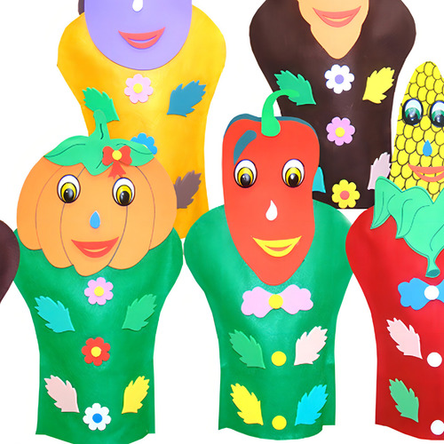 Fantoches Legumes - Feltro E Eva - Colorido - 1271 - Carlu
