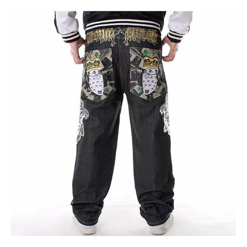 Vaqueros Holgados Para Hombre, Estilo Hip Hop, Monopatín, A