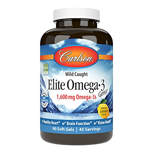 Carlson Elite Omega 3 Gemas Noruego 1600 Mg Limon 90 Cap