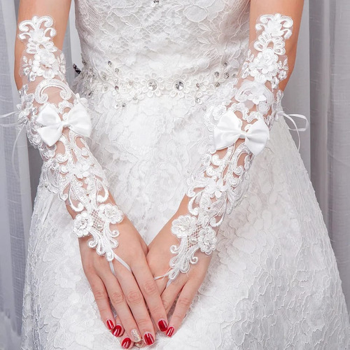 Guantes Nupciales Elegantes/ Pregunta Disponibilidad Antes 