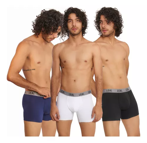 Ropa Interior Hombre Boxer Pack X3 Leal Algodón