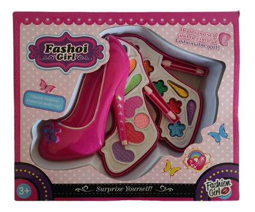 Imagem 1 de 5 de Maquiagem Infantil Antialérgica Completa Barata Sapato Rosa