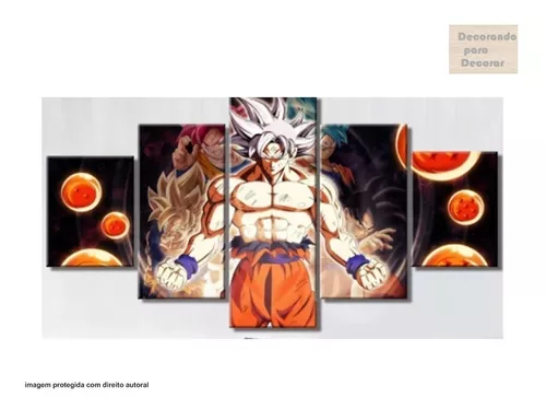 Placa Decorativa Dragon Ball Z Goku Desenho - Quadrinho para Decoração