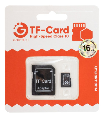 Memoria Micro Sd Goldtech 16gb Clase 10 Con Adaptador 