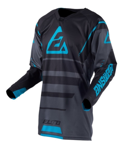 Jersey Answer Elite Force Gris / Azul Moto Cross