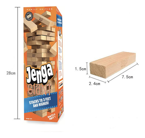 Juego De Jenga Clásico De Bloques De Madera Hasbro