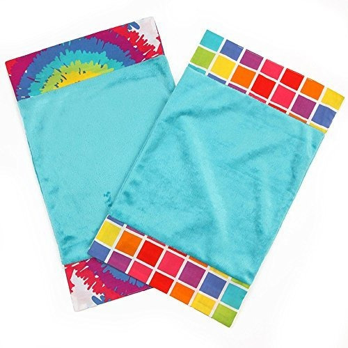 One Grace Place Terrific Tie Dye Burp Cloth, Azul Aguamarina