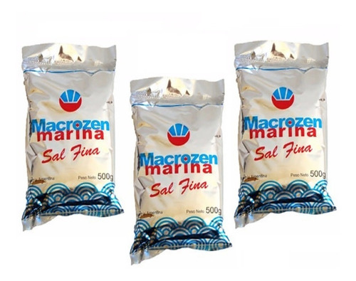 3 X Sal Marina Fina Macrozen (1,5kg) Sin Tacc Argendiet Dw