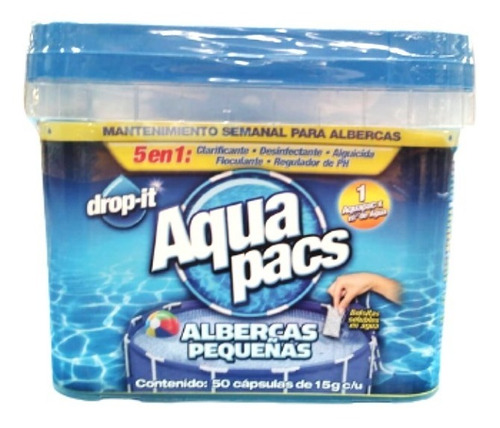 Quimicos Para Alberca 50 Capsulas 15g C/u 5 En 1 Aqua Pacs | Envío gratis