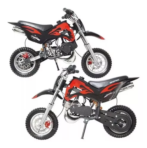 Mini Moto Cross Dirt 49cc Gasolina WVDB006P - Preta