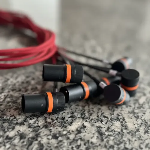 8 Vias Malha Vermelha 1m Xlr Roxtone Low Profile/xlr Dtlk