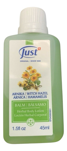 Swiss Just Bálsamo | Arnica Y Hamamelis | Viajero 45ml.