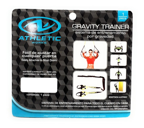 Imagen 5 de 7 de Gravity Trainer Trx Puerta Suspension Athletic Works Full