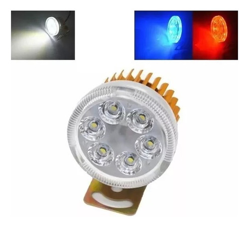 X2 Luces Foco Neblinero Led 18w Flash Rojo Azul Moto Auto