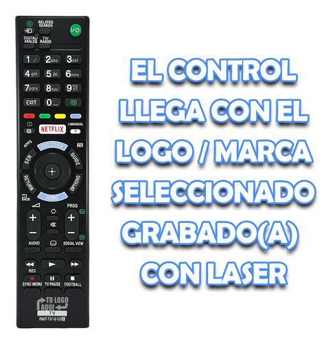 Control Compatible Sony Smart Tv Rmt-tx101d Netflix Mayoreo