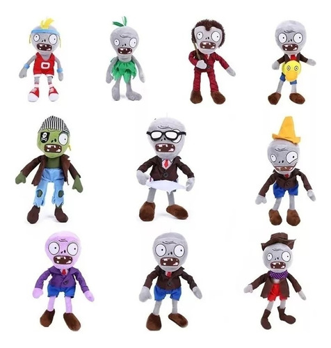 10 Piezas Plants Vs. Peluche Zombies Doll De Regalo