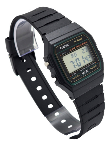 Reloj De Pulsera Casio Collection F-91w-3dg Linea Verde