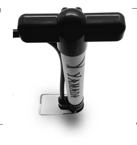 Bomba De Encher Pneu De Bike Alumínio 30cm Modelo Yamada Mtb Cor Prata/Preto