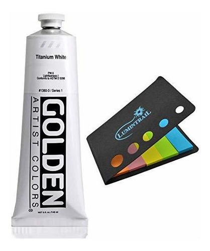 Golden Artist Heavy Body Acrylic Paint, 5 Ounce Tube-titaniu