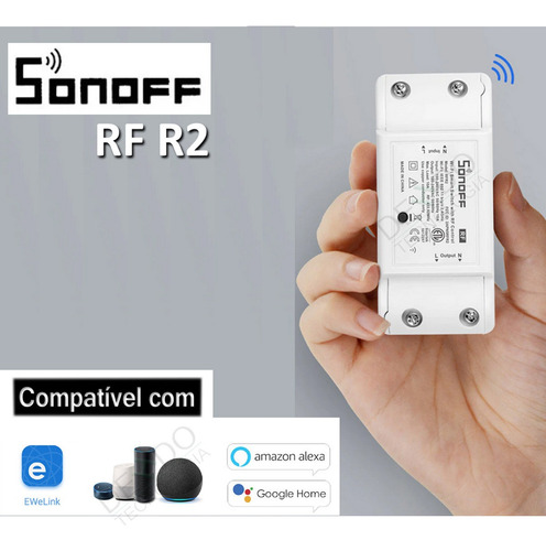Sonoff Basic R2 Rf433 Interruptor Wifi Automação C/ Controle