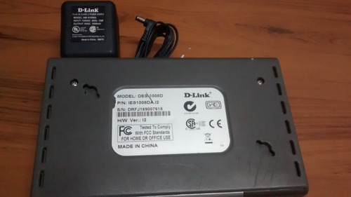Imagen 4 de 5 de Switch D-link 8 Puertos. Modelo Des 1008d
