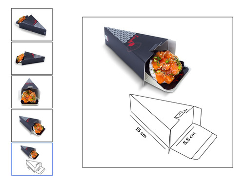 Caixa Para Sushi 100 P 400 M E 100 Temaki Delivery