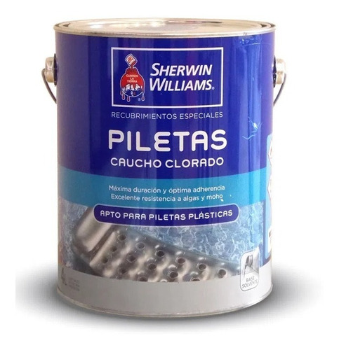 Pintura P/piscinas Sherwin Williams Caucho Clorado Azul 4 Lt