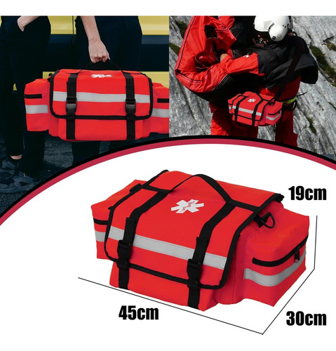 Grande Mochila Botiquín Primeros Auxilios Tiras Reflectantes