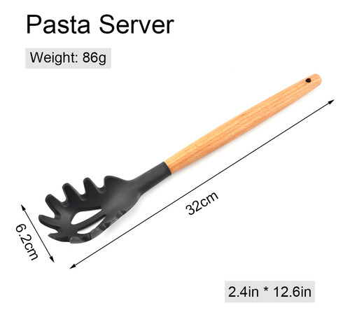 Juego De Utensilios De Cocina De Silicona Con Mango De Mader