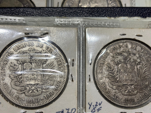 Moneda Venezolana De Plata. Fuerte Del Año 1910 (Usado)
