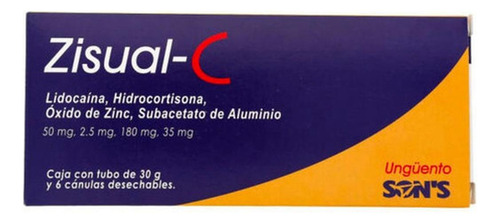 Zisual-c Ungüento 5 G/0,25 G/18 G/3,5 G, 1 Tubo 30 G + 6 Aplicadores