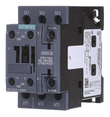 3rt2026-1ar60 Siemens Contactor 25amp Bob440vac S0 C-1na+1nc
