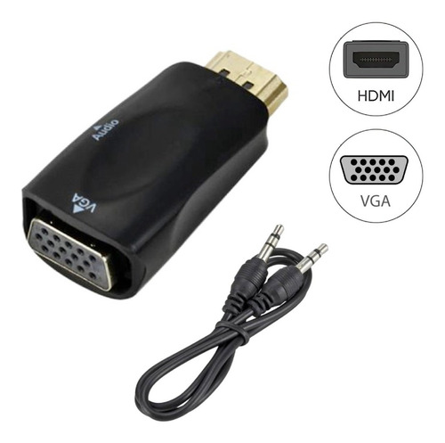 Conversor Hdmi A Vga 1080p Hd + Audio