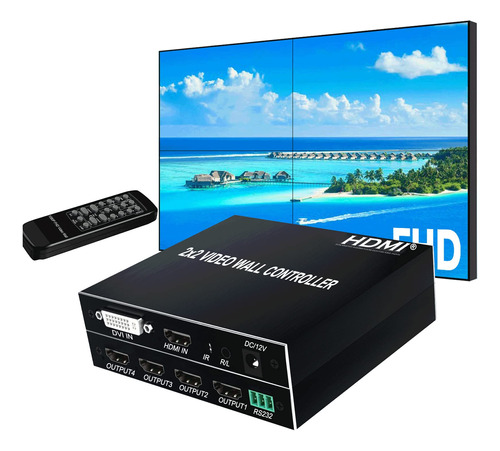 Controlador De Pared De Video Hdmi 2x2, Soporte Hdmi Y Dvi C