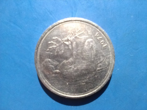 Moneda 50 Pfenning Alemania Mujer Alemana Cosecha 1974