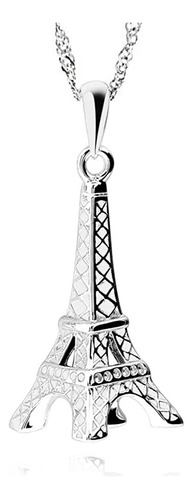 Gemschest Collar Con Colgante De Torre Eiffel De Plata De